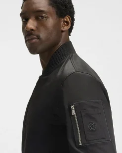 Giacca bomber Boss nera idrorepellente