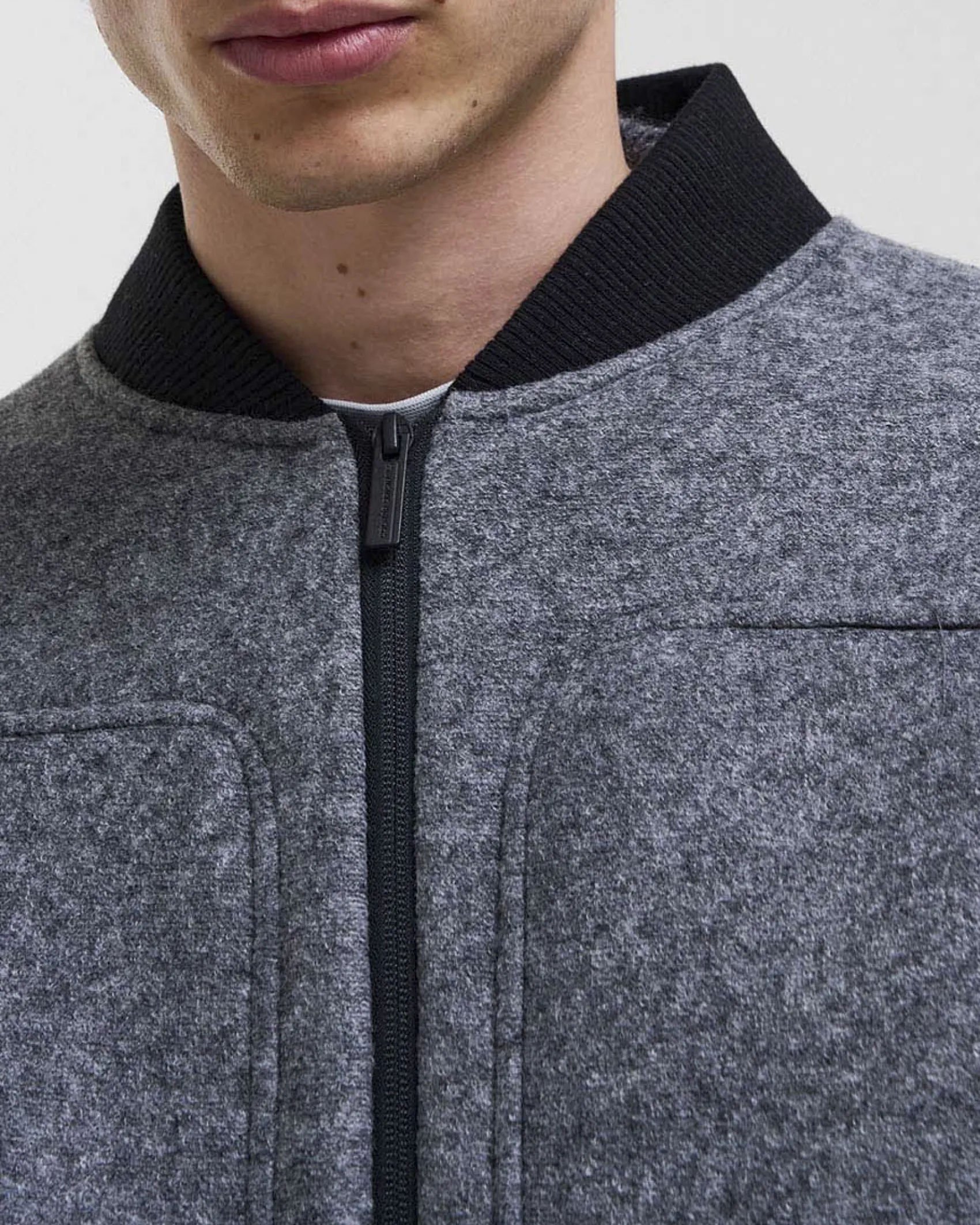 Giacca bomber Colmar Originals grigia in tessuto scuba di misto lana