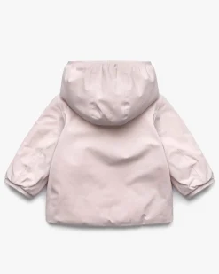 Giacca Jack K-way reversibile rosa e bianca con cappuccio