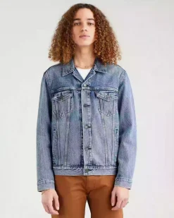 Giacca Levi's Trucker in denim lavaggio chiaro super stone washed