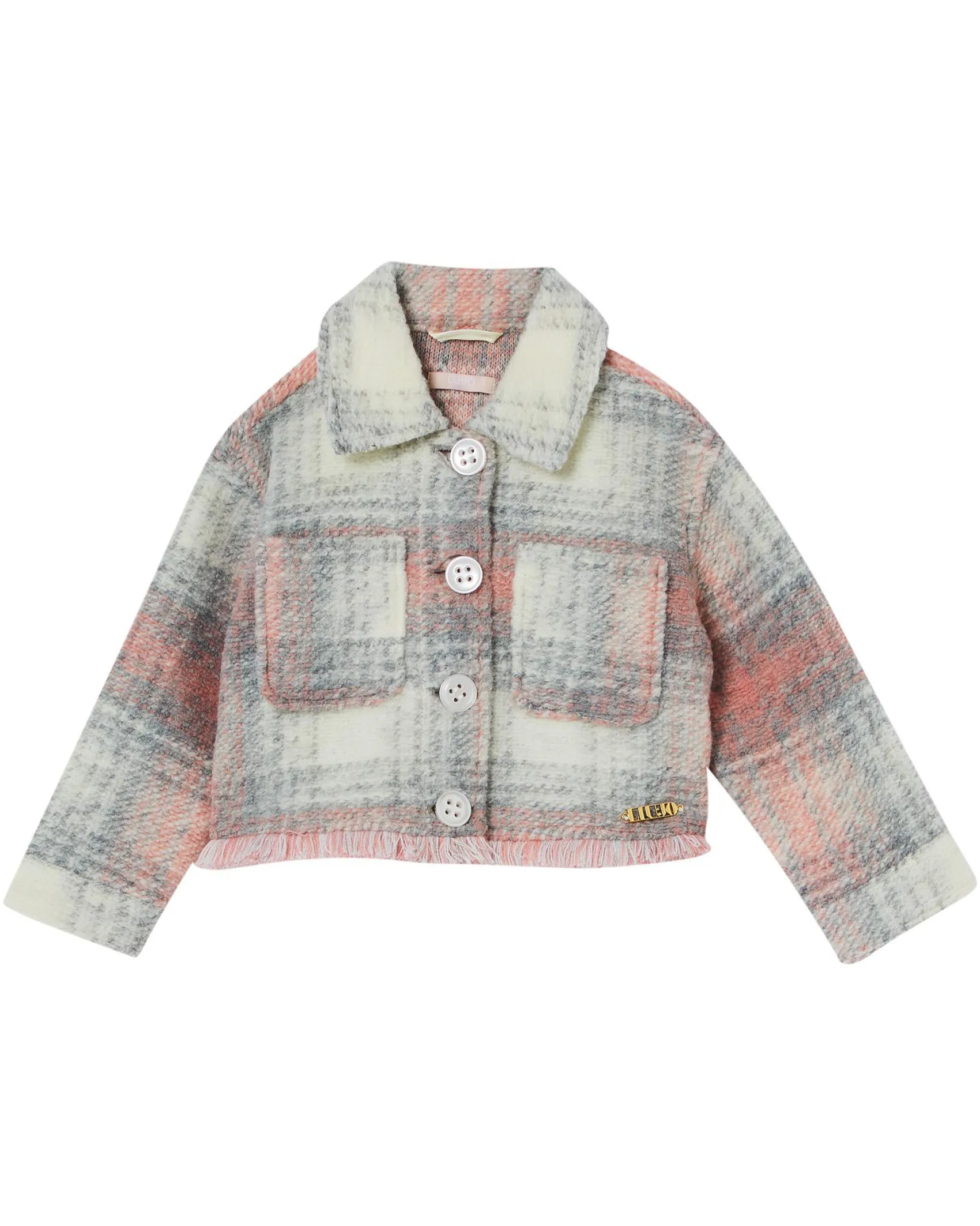 Giacca Liu Jo a camicia in misto lana tartan check multicolor