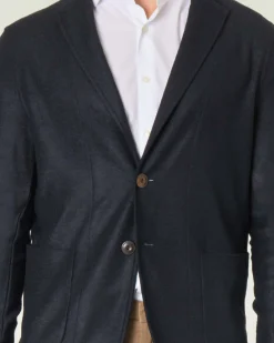 Giacca maglia Paul Baker blu in misto lana