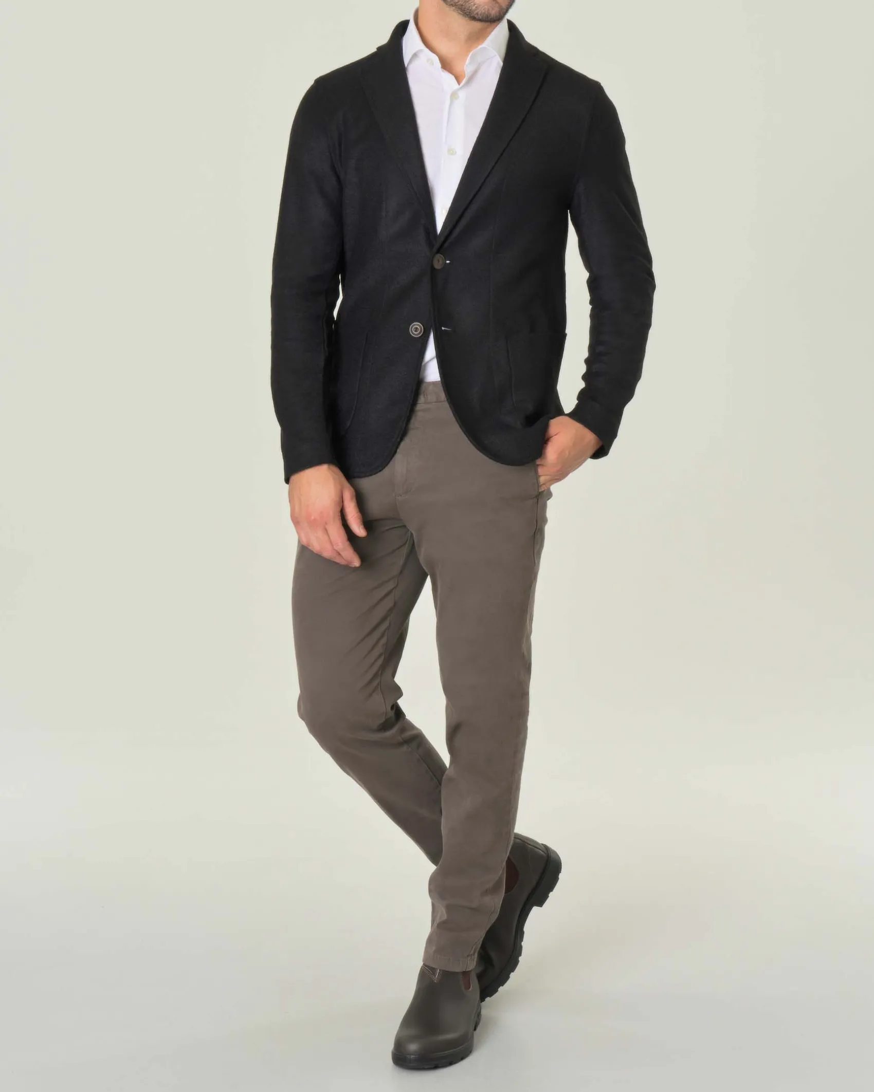 Giacca maglia Paul Baker nera in misto lana