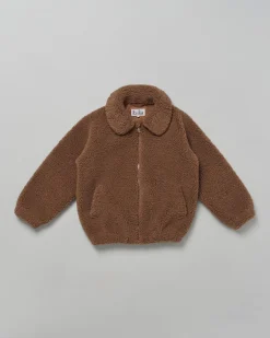 Giaccone MC2 Saint Barth teddy over marrone con logo rosa