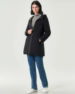 Giaccone nero reversibile Emme Marella in tessuto downproof antigoccia e lato interno trapuntato