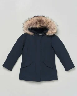 Giaccone Woolrich Artic Parka blu con pelliccia removibile