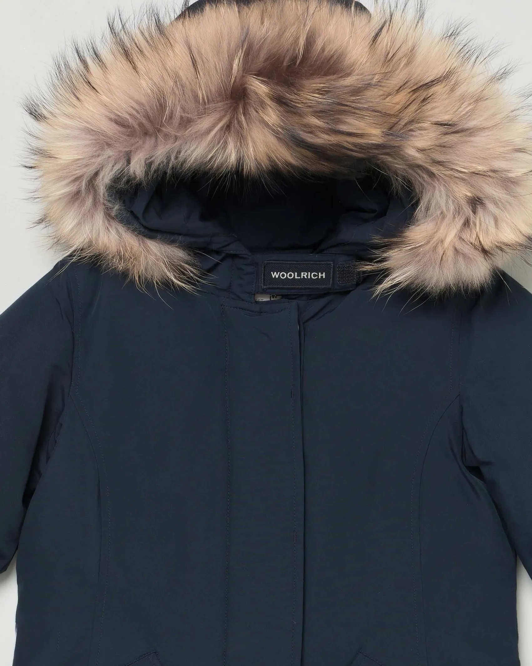 Giaccone Woolrich Artic Parka blu con pelliccia removibile