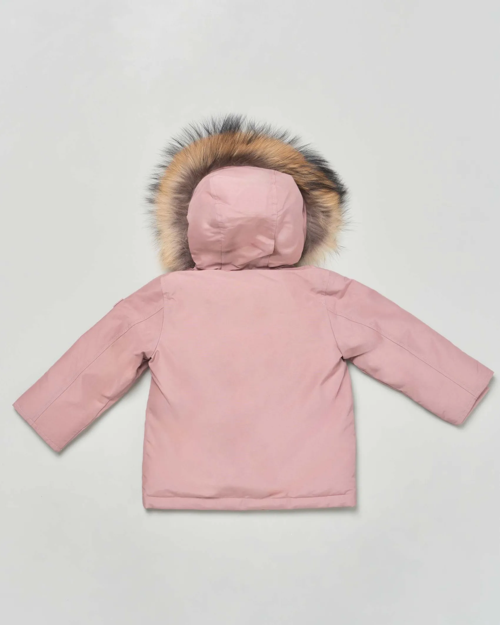 Giaccone Woolrich Artic Parka color malva con pelliccia removibile