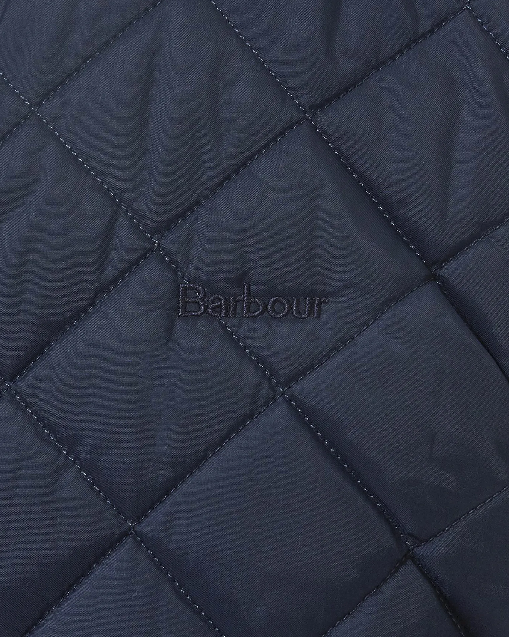 Gilet Barbour Monty blu trapuntato a rombi con colletto in velluto