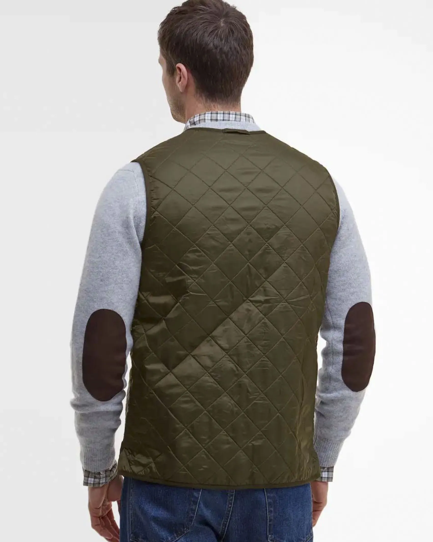 Gilet interno Barbour Polar Quilt verde militare trapuntato a rombi