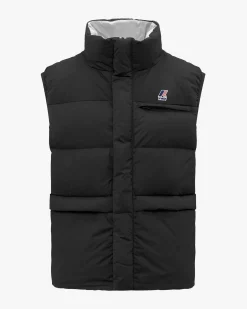 Gilet K-way Le Vrai 4.0 Corin Heavy Warm nero in nylon ripstop antigoccia imbottito in piuma
