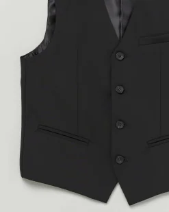 Gilet nero in misto viscosa stretch 10-16 anni