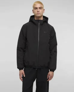 Giubbino con cappuccio Refrigiwear Class Jacket nero in tessuto tecnico con zip termonastrate