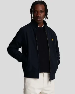 Giubbino sailor Lyle & Scott blu navy in softshell con interno in pile