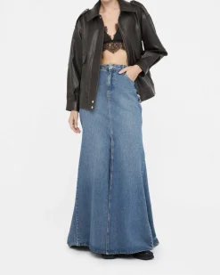 Giubbotto Liu Jo Jeans marrone in similpelle con profili a contrasto