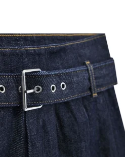 Gonna in denim Guess lavaggio scuro con cintura