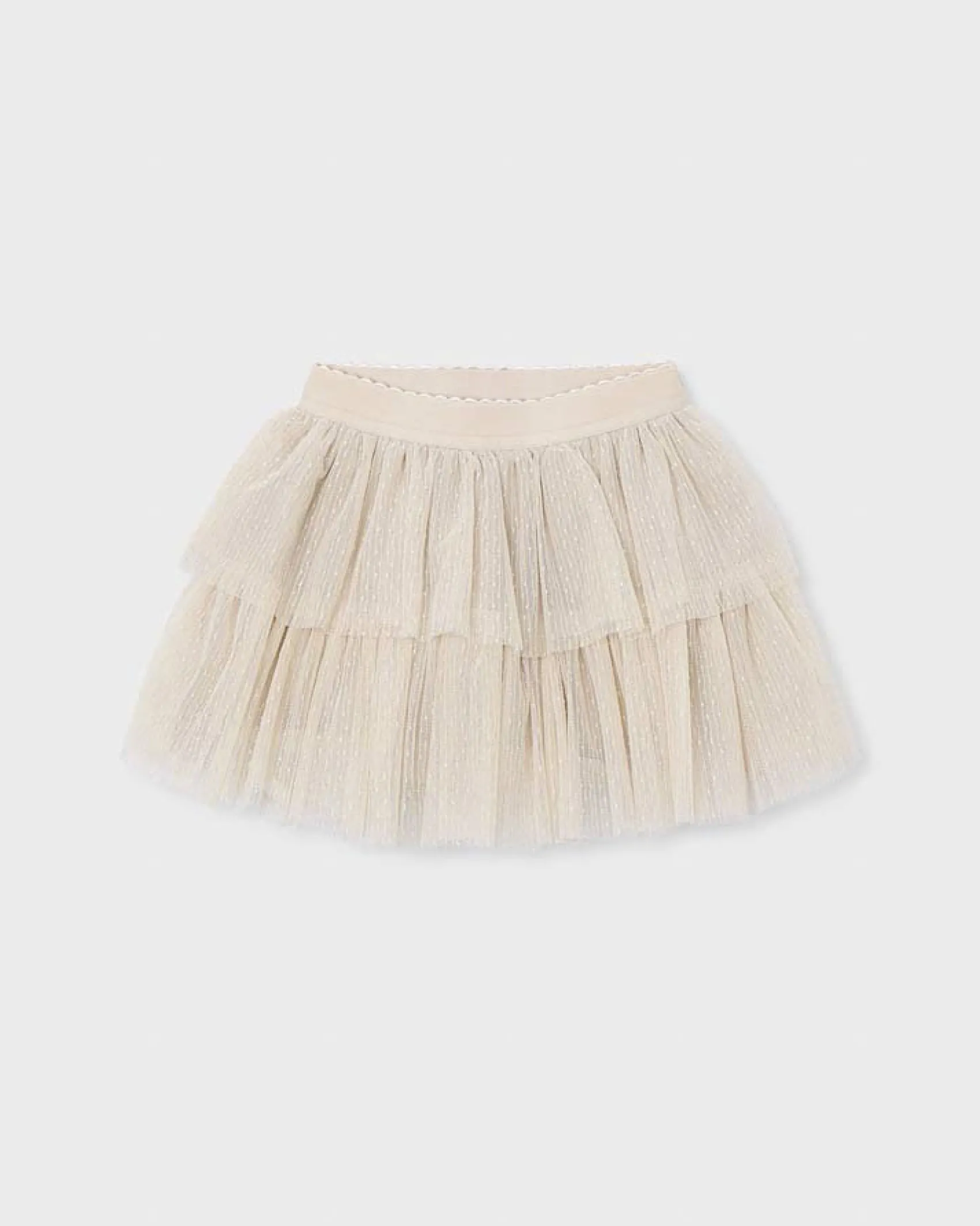 Gonna Monnalisa in tulle sabbia a pois