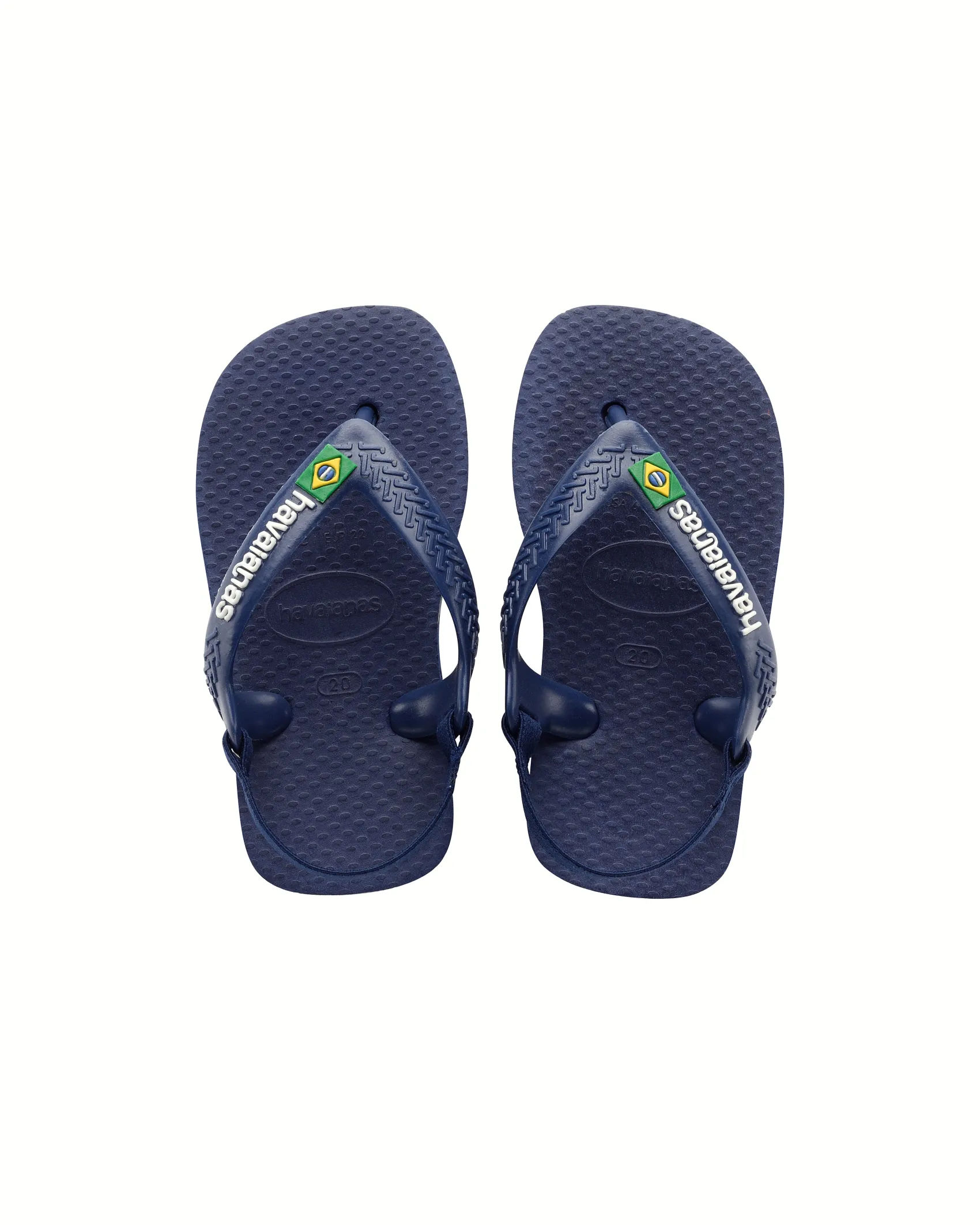 Havaianas Baby Brasil Logo blu con logo bianco