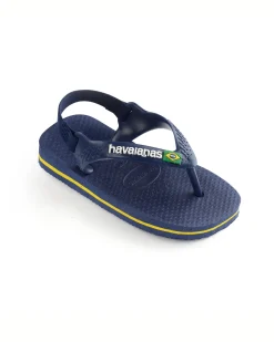 Havaianas Baby Brasil Logo blu con logo bianco