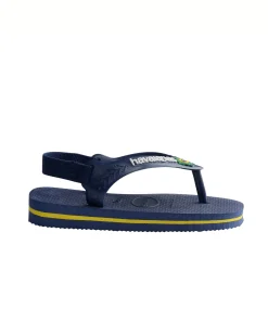 Havaianas Baby Brasil Logo blu con logo bianco
