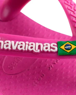 Havaianas Baby Brasil Logo II fucsia con logo bianco