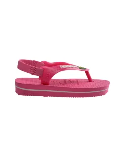 Havaianas Baby Brasil Logo II fucsia con elastico sul retro 21-26