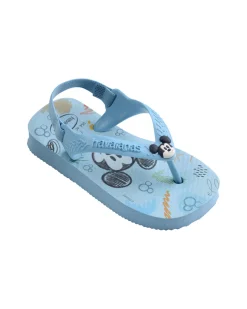 Havaianas Baby Disney Class azzurre a fantasia Topolino con elastico