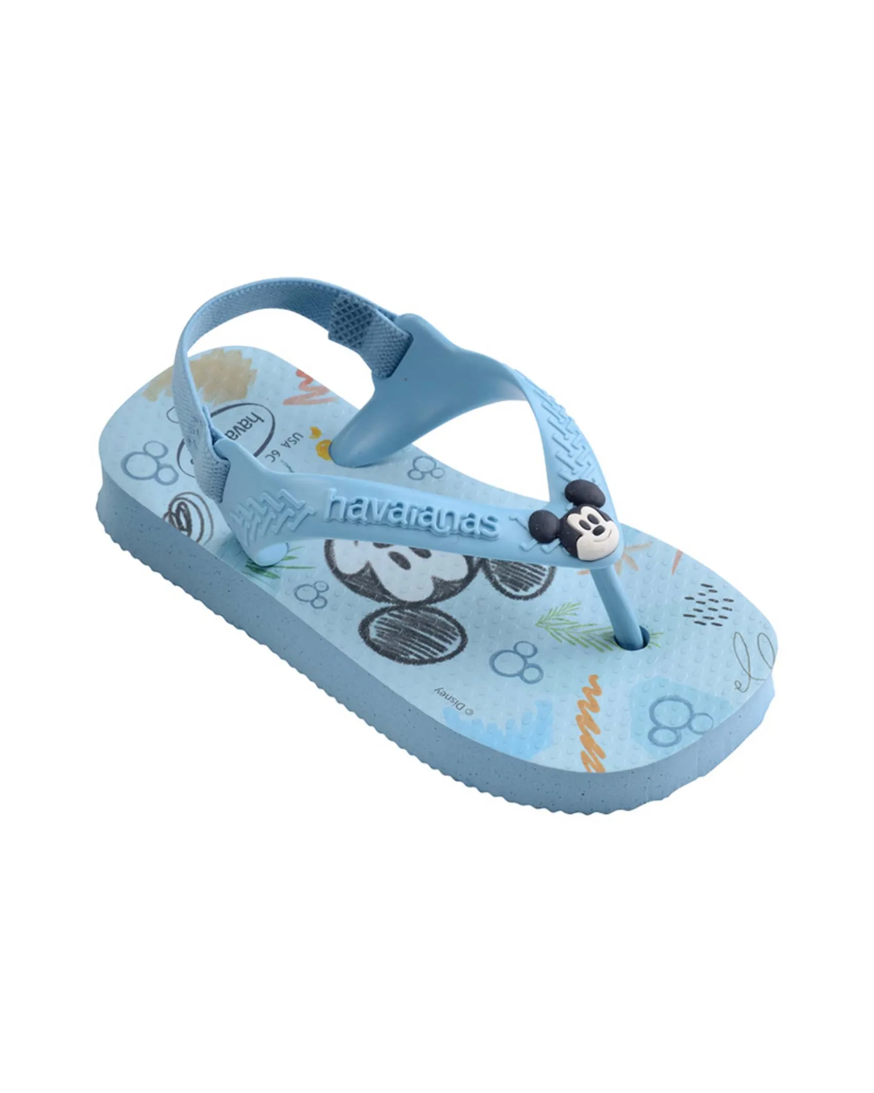 Havaianas Baby Disney Class azzurre a fantasia Topolino con elastico