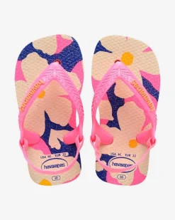 Havaianas Baby Mini Me con fiori multicolor ed elastico sul retro