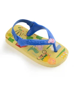 Havaianas Baby Peppa Pig verde lime con fascetta celeste