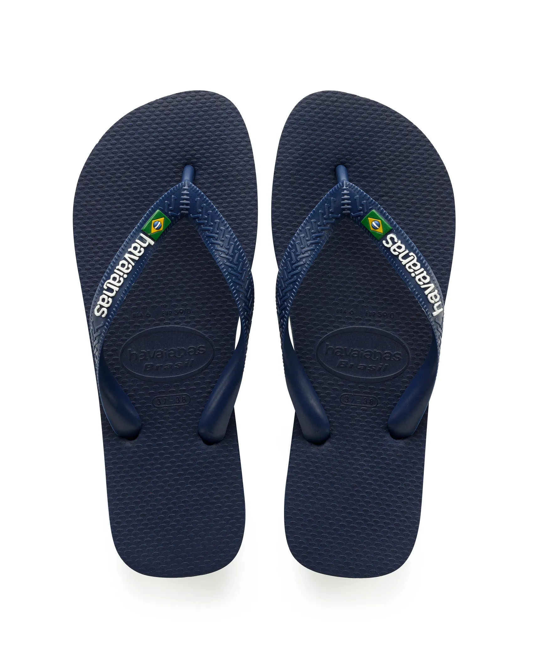 Havaianas Brasil logo blu con logo bianco