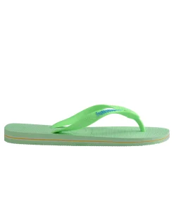 Havaianas Brasil logo verde lime con logo azzurro