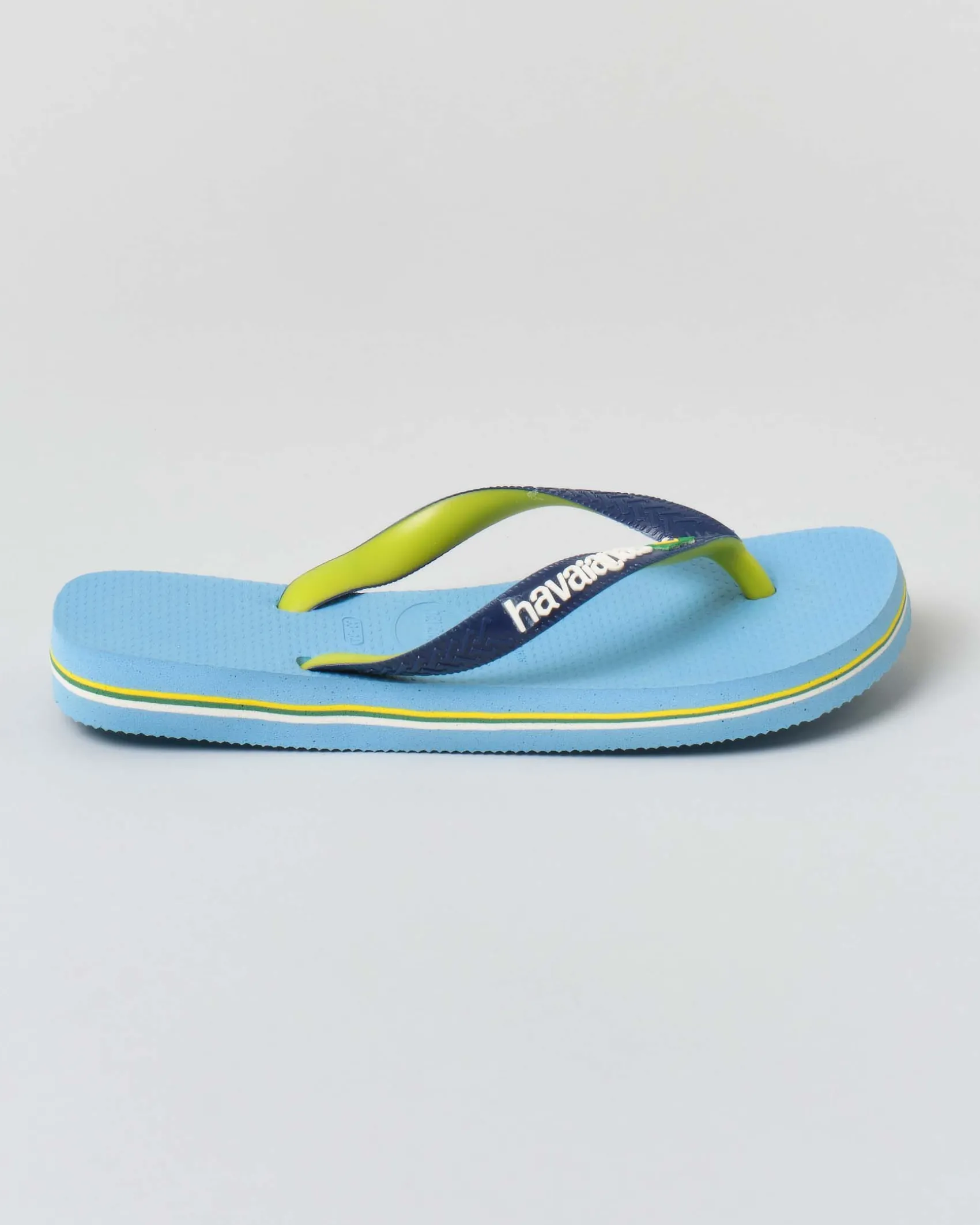 Havaianas Brasil Mix azzurra con fascetta verde e blu