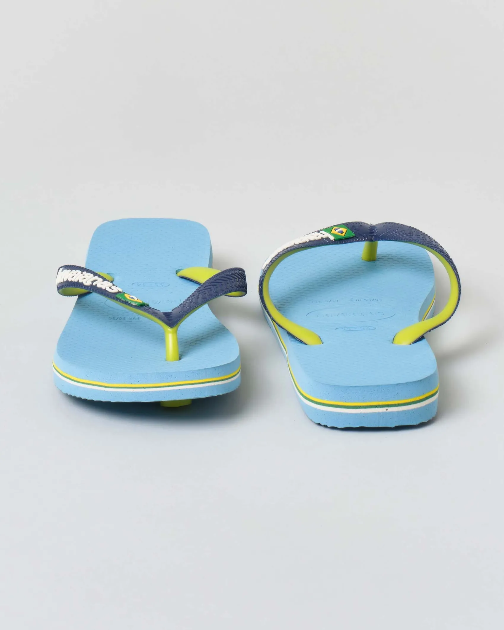 Havaianas Brasil Mix azzurra con fascetta verde e blu