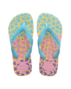 Havaianas Kids Flores a fantasia floreale multicolore e fascetta azzurra
