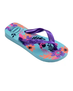 Havaianas Kids Flores verde acqua con stampa floreale e fascetta viola