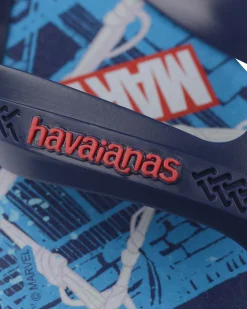 Havaianas Kids Max Marvel azzurra con stampa Spider-man