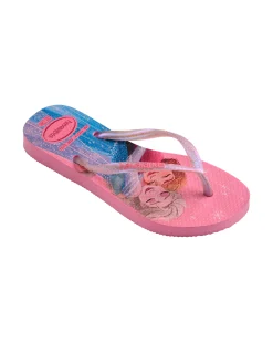 Havaianas Kids Slim Frozen con stampa Anna e Elsa e fascetta effetto metallizzato