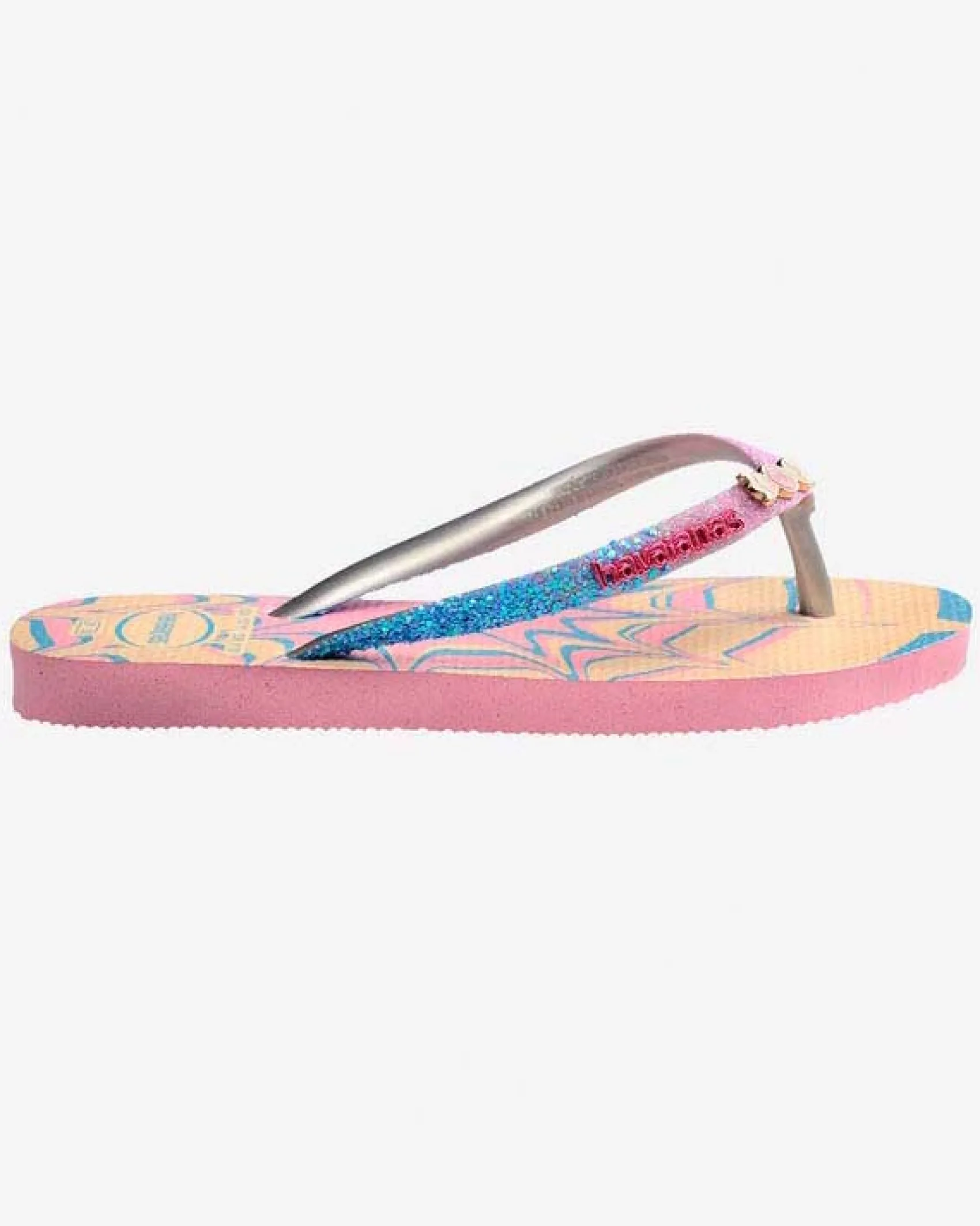 Havaianas Kids Slim Glitter rosa e azzurre