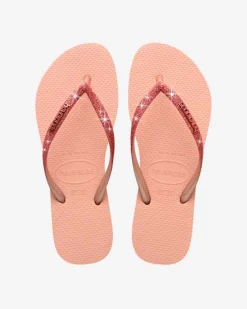 Havaianas Slim Glitter II rosa con fascetta glitterata