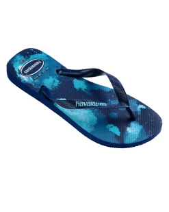 Havaianas Top Camu blu con logo azzurro