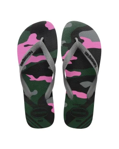 Havaianas Top Camu con stampa camouflage viola nera e militare