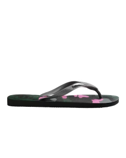 Havaianas Top Camu con stampa camouflage viola nera e militare