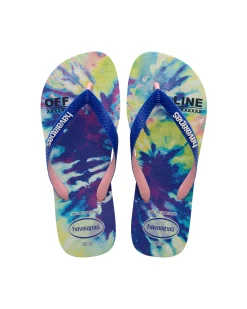 Havaianas Top Fashion in fantasia tie-dye blu e verde acido