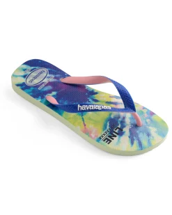 Havaianas Top Fashion in fantasia tie-dye blu e verde acido