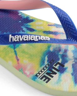 Havaianas Top Fashion in fantasia tie-dye blu e verde acido