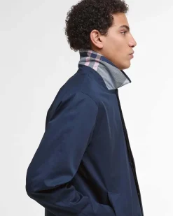 Impermeabile Barbour Lorden blu in misto cotone