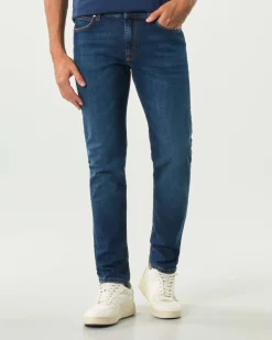 Jeans 517 Roy Roger's slim-fit in cotone stretch lavaggio Wash52 scuro con leggere baffature