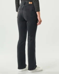 Jeans bootcut neri delavè Emme Marella in cotone stretch