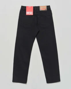 Jeans Diesel nero regular fit in cotone stretch